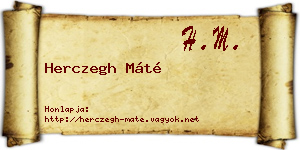 Herczegh Máté névjegykártya